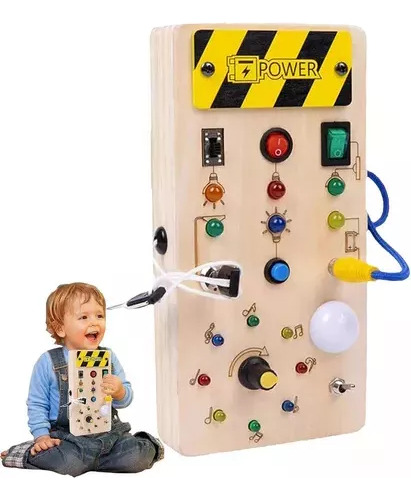 Juguete Montessori Con Interruptor De Luz Busy Board