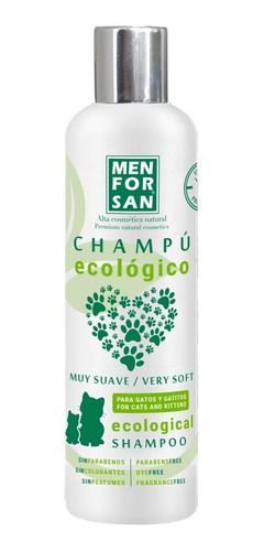 Champú Ecológico Muy Suave Para Gatos Y Gatitos 300 Ml