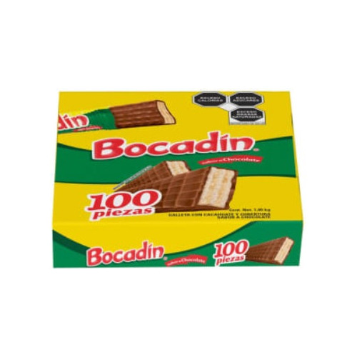 Galleta Con Chocolate Bocadin 100 Pzas
