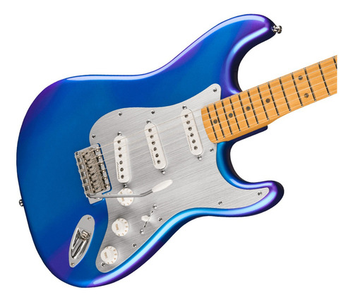 Edição limitada Fender H.e.R. Stratocaster, Blue Marlin, material azul Maple Fingerboard, orientação à direita