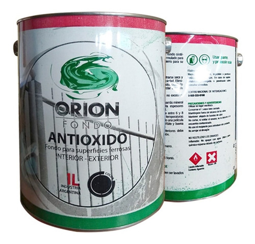 Antioxido Para Superficies Ferrosas Orion Negro 1 Litro
