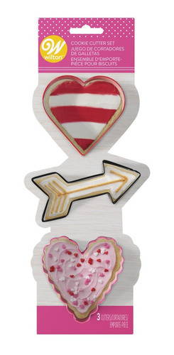 Cortantes Para Galletitas Corazones Flecha (x3 Uni) - Wilton