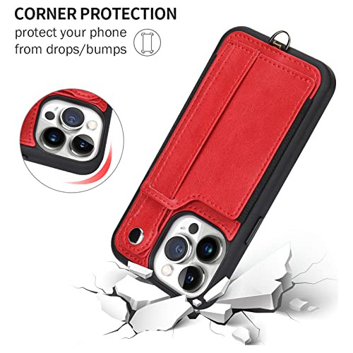 Liston Para Apple iPhone 13 Pro 6.1 Pulgada 5g Rojo Leath-02