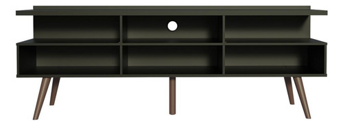 Mueble Mesa Para Tv Rack Madesa Con Pies Nm Color Negro