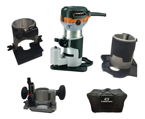 Fresadora Rebajadora Canteadora 710w Con Base Bolso Lusqtoff