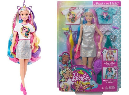 Barbie Cabello Fantasía Con Looks De Sirena Y Unicornio