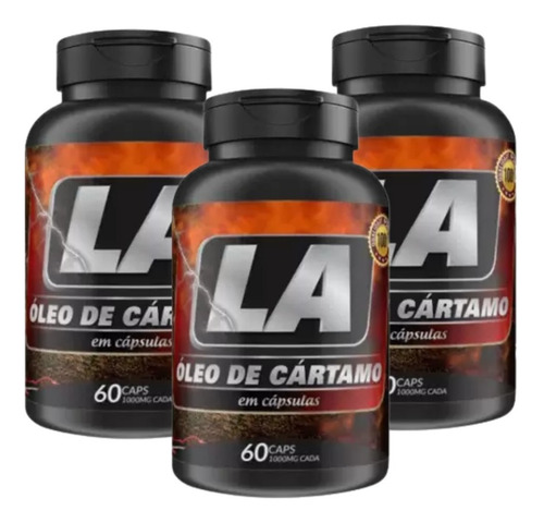 Imagem 2 de 4 de 3 Óleo De Cártamo Com 60 Cápsulas De 1450mg + 1 Brinde
