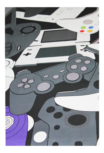  Alfombra Lisa Juvenil Infantil Gamer Gris 150x200cm