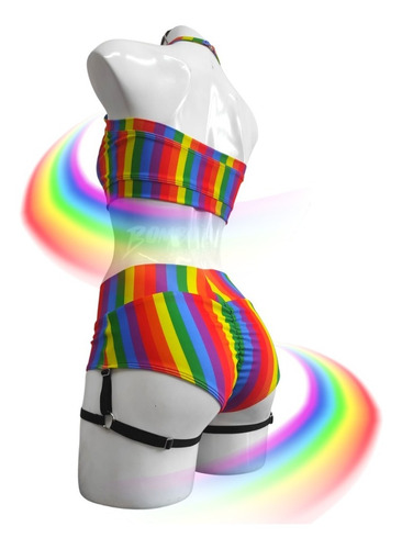 Conjunto Pride Deportivo Para Poledance Y Twerk Colores