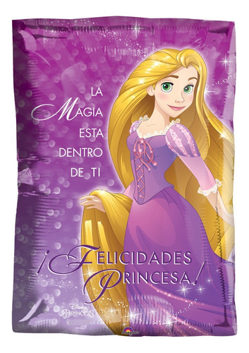 5pz Globo Metálico Princesa Rapunzel Color Blast 18in 0rap0