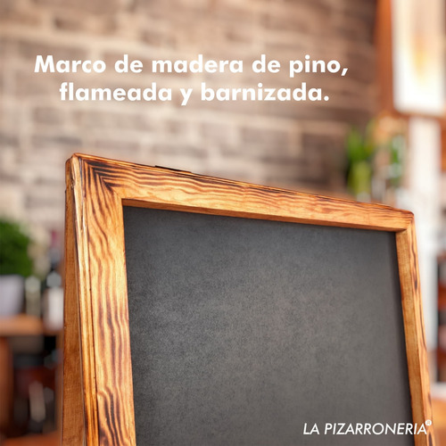 Pizarrón De Gis Para Restaurante En A, Flameado Y Barnizado.