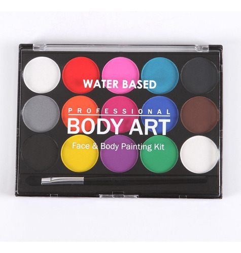 2 Sets 15 Colores No Cara Cuerpo Pintura Halloween Fancy