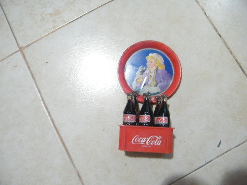 Mini Cajon De Coca Cola Con Bandejita De Chapa 