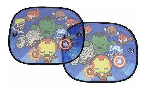 Plasticolor Marvel Kawaii Superheros Side Window Sunshade -