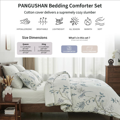 Set De Edredón Queen Size Pangushan, Juego De Ropa De Cama