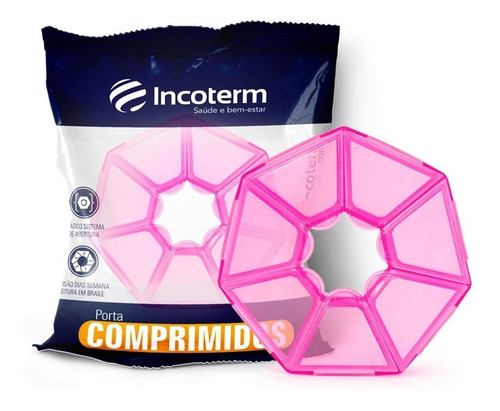 Porta Comprimido Semanal C/ 7 Compartimentos Pilbox Incoterm