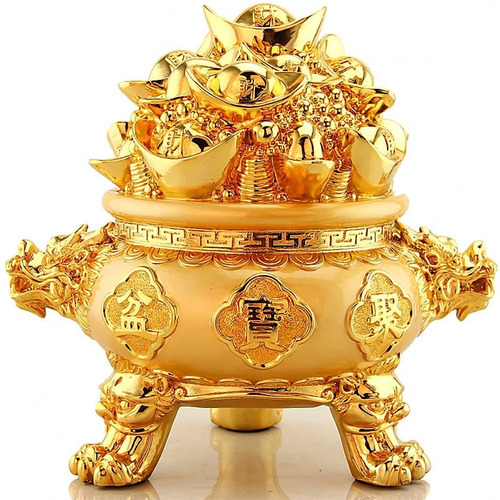  Feng Shui Golden Ingotyuan Bao Treasure Basin Wealth P...