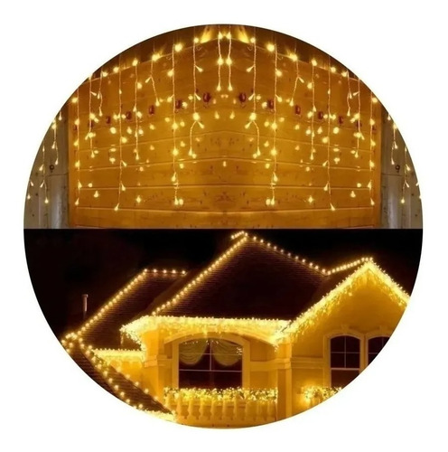 Imagen 1 de 5 de Cascada Luces 100 Led Blanco Calido Boda Matrimonio 3 Metros