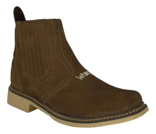 Bota Botina Masculina Wrangler Couro Leg timo Bico Quadrado