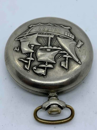 Reloj De Bolsillo De Cuerda Molnija Ruso Sovietico