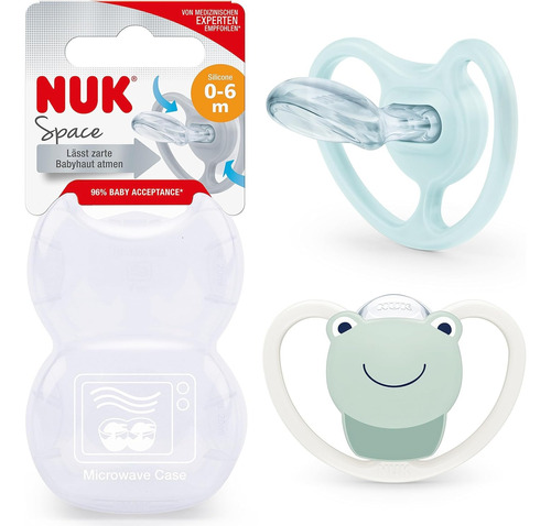 Chupetes Nuk Space De 0-6 Meses Con Tetina Silicona 