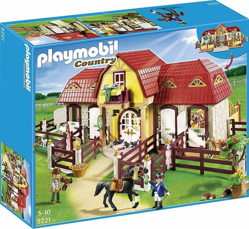 Brinquedo Lacrado Playmobil Grande Fazenda De Cavalos 5221