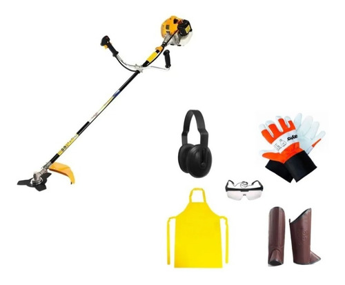 Kit Roçadeira Vulcan Vr430s 43cc Com Proteção Operador Sayro