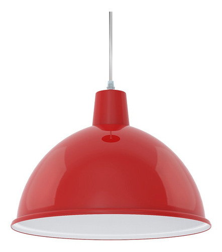 Luminária Pendente Taschibra Td 822 Branco/amarelo/vermelho Cor Vermelho Bilhante