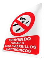 Comprar Letrero Prohibido Fumar O Usar Cigarrillos Electrónicos