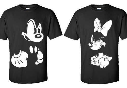 Pack 2 Remeras Pareja Mikey Minie / Luminica 2 / Hombre Dama
