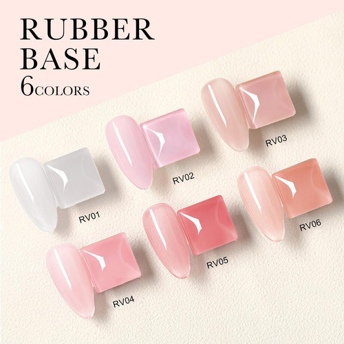 Jgo 6 Esmaltes De Uñas En Gel Venalisa Con Base De Goma Tran