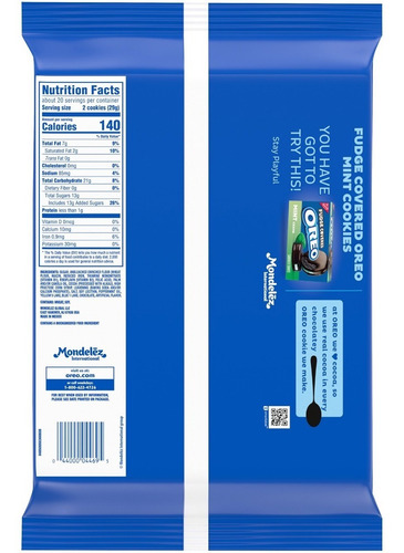 Imagen 6 de 6 de Galletas Oreo Menta 566g Paquete Grande Importado
