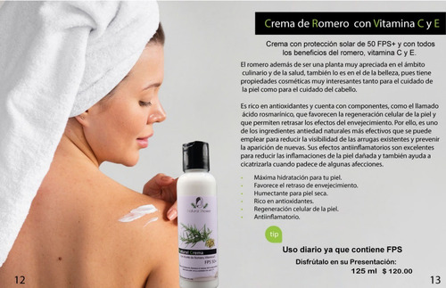 Crema De Romero Con Vitamina C Y E Organica Natural Shower Romero