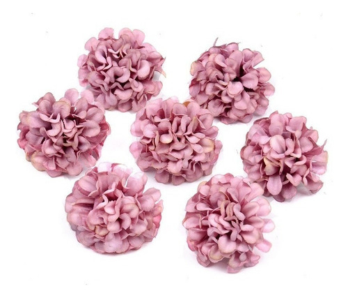 Fc 50pcs/lot Cabeza Hortensia Seda Artificial Barata