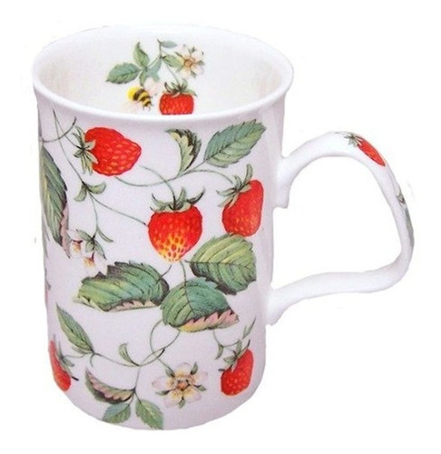 Taza De Porcelana Diseño De Fresas