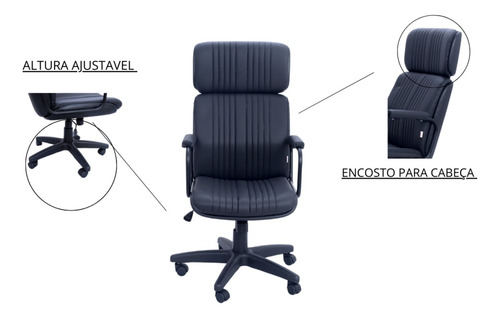 Cadeira Escritório Executiva Presidente Luxo E Conforto