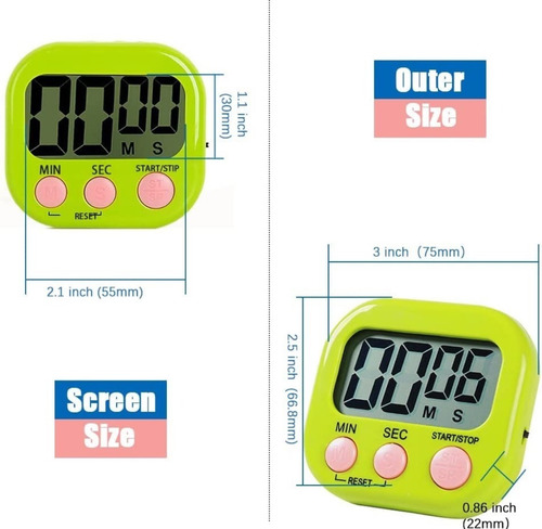 Timer Digital Cocina Reloj Temporizador