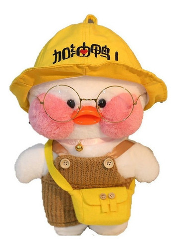 Pato, Ácido Hialurônico, Brinquedo De Pelúcia Cor Refueling Duck Hat+brown Suspenders+yellow Bag+glasses