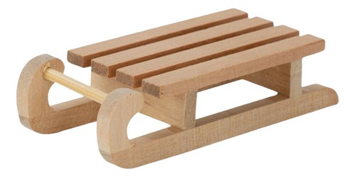 Accesorios De Muebles En Miniatura De Trineo De Madera Para
