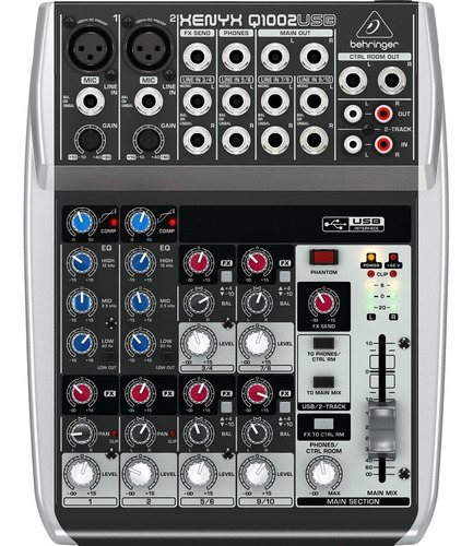 Mezcladora 10 Canales Interface Usb Behringer Xenyx Q1002usb