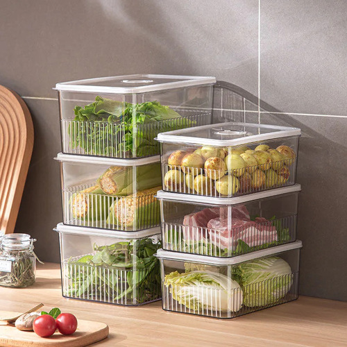 Organizador Refrigerador Transparente Contenedor Alimentos