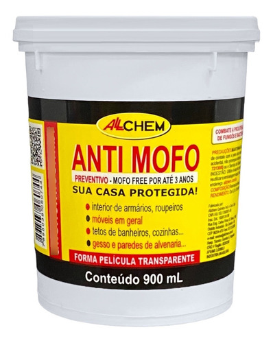 Anti Mofo Preventivo 900ml Sem Mofo Por Até 3 Anos - Allchem