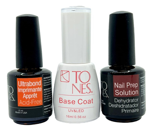 Kit Para Uñas Y Manicuria Ultrabond + Base Coat + Nail Prep