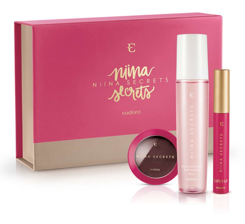 Imagem 1 de 10 de Kit Presente Niina Secrets Amora+box Exclusiva Kit Maquiagem