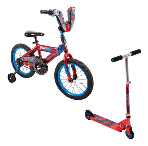 Bicicleta R 16 Y Patin Spider Man Hombre Araña Marvel Huffy