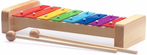 Metalofón Xilofon Con Baquetas Infantil Stagg MetaK8 De Colores