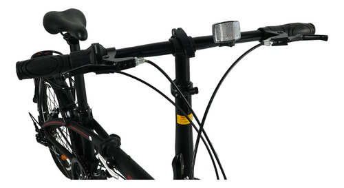 Bicicleta Plegable Battle Folding Rodado 20 Shimano 7 Velocidades Negra