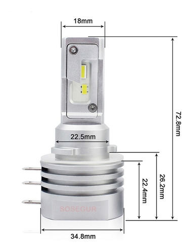 Luces Led Con Drl H15 Mahindra Pick Up / Sosegur