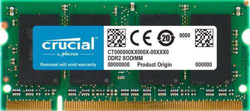 Crucial 2gb Single Ddr2 667mhz (pccl5 Sodimm Módulo Memoria