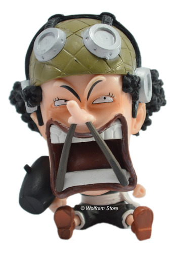 Figura Muñeco Gashapon One Piece Cabezon Usopp